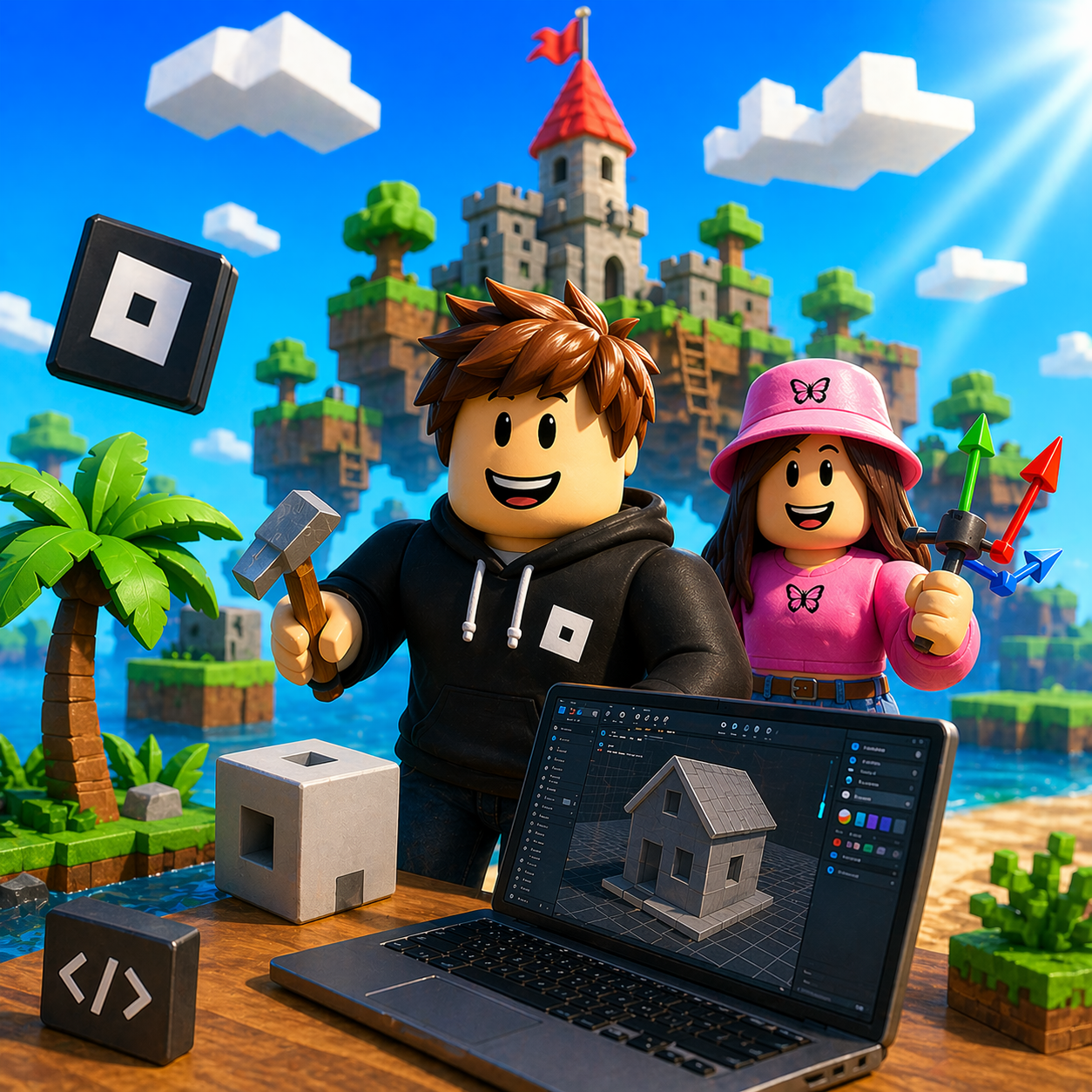 Создание игр в Roblox Studio <br> 3D моделирование 
