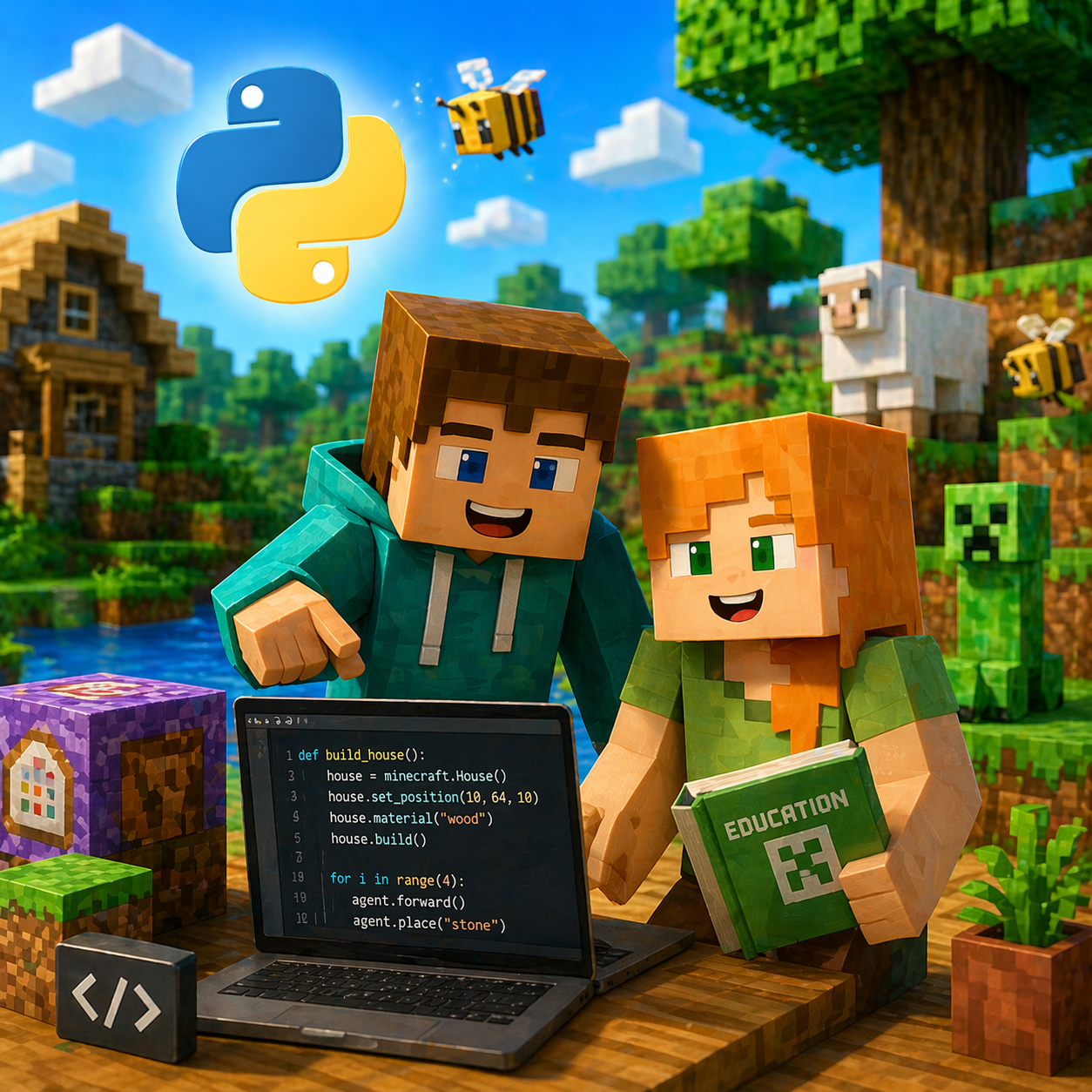 Программирование в Python и Minecraft Education  